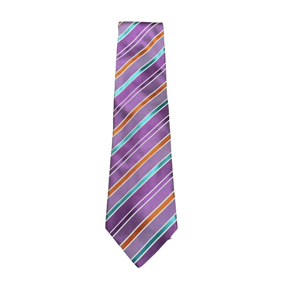 ETRO Modern Designer Multicolor Stripe Silk‎ Tie